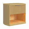 Sylvie Natural Upholstered Panel Bed
