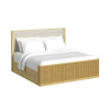 Sylvie Natural Upholstered Panel Bed