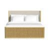 Sylvie Natural Upholstered Panel Bed