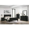Louis Philippe Sleigh Bedroom Set (Black)