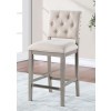 Quarry Grey Wood Frame Counter Stool w/ Upholstered Seat And Back