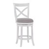 White X-Back Wooden Counter Stool