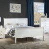 Louis Philip Youth Sleigh Bed (White)