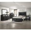 Lila Black Upholstered Panel Bedroom Set