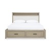 Calmoro Gray Wash Bookcase Bed