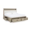 Calmoro Gray Wash Bookcase Bed