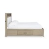 Calmoro Gray Wash Bookcase Bed