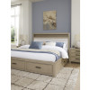 Calmoro Gray Wash Bookcase Bedroom Set