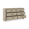 Calmoro Gray Wash Bookcase Bedroom Set