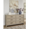 Calmoro Gray Wash Bookcase Bedroom Set