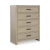 Calmoro Gray Wash Bookcase Bedroom Set