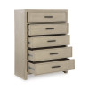 Calmoro Gray Wash Bookcase Bedroom Set