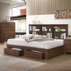 Millie Youth Bookcase Storage Bed (Brown Cherry)