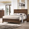 Millie Panel Bed (Brown Cherry)