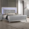 Valentino Panel Bed (Silver)