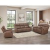 Barron Brown Manual Reclining Living Room Set
