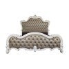 Versailles II Upholstered Panel Bed (Bone White)