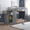 Gaston Twin over Twin Bunk Bed w/ Cabinet