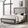 Jehoram Gray Upholstered Panel Bed