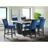 Beckley Counter Height Dining Set (White) w/ Blue Chairs