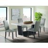 Beckley Dining Room Set (White) w/ Grey Chairs