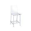Zane Clear Counter Height Stool (Set of 2)