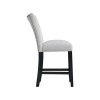 Valentino Counter Height Dining Room Set w/ Francesca Grey Chairs (Grey)