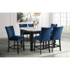 Francesca Counter Height Dining Room Set w/ Blue Chairs