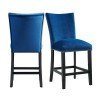 Francesca Counter Height Chair (Blue) (Set of 2)