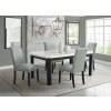 Francesca Dining Room Set w/ Meridian Grey Chairs