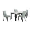 Francesca Dining Room Set w/ Meridian Grey Chairs