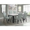 Francesca Dining Room Set w/ Meridian Grey Chairs
