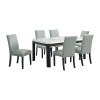 Francesca Dining Room Set w/ Meridian Grey Chairs
