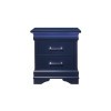 Charlie Blue Sleigh Bed w/ LED