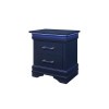 Charlie Blue Sleigh Bed w/ LED