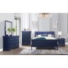 Charlie Blue Sleigh Bedroom Set w/ LED