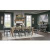 Vintage Market Barnwood Oak Dining Room Set w/ Mallard Green Windsor Chairs