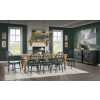 Vintage Market Barnwood Oak Dining Room Set w/ Mallard Green Windsor Chairs