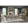 Vintage Market Barnwood Oak Dining Room Set w/ Northern Moss Windsor Chairs
