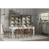 Vintage Market Picket Fence Dining Room Set w/ Barnwood Oak Windsor Chairs