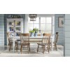 Vintage Market Picket Fence Dining Room Set w/ Barnwood Oak Turned Spindle Chairs