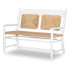 Vintage Market Picket Fence Rush Seat Bench