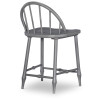 Vintage Market Kettle Black and Barnwood Oak Counter Height Dining Room Set w/ Windsor Chair Choices