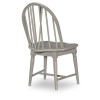 Vintage Market Kettle Black and Barnwood Oak Round Dining Room Set w/ Northern Moss Windsor Chairs