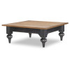 Vintage Market Kettle Black and Barnwood Oak Square Cocktail Table