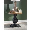 Vintage Market Kettle Black and Barnwood Oak Occasional Table Set
