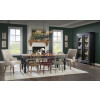 Vintage Market Kettle Black and Barnwood Oak Dining Room Set w/ Windsor Chair Choices