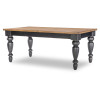 Vintage Market Kettle Black and Barnwood Oak Dining Table