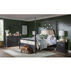 Vintage Market Kettle Black and Barnwood Oak Bobbin Post Bedroom Set