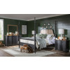 Vintage Market Kettle Black and Barnwood Oak Bobbin Post Bedroom Set